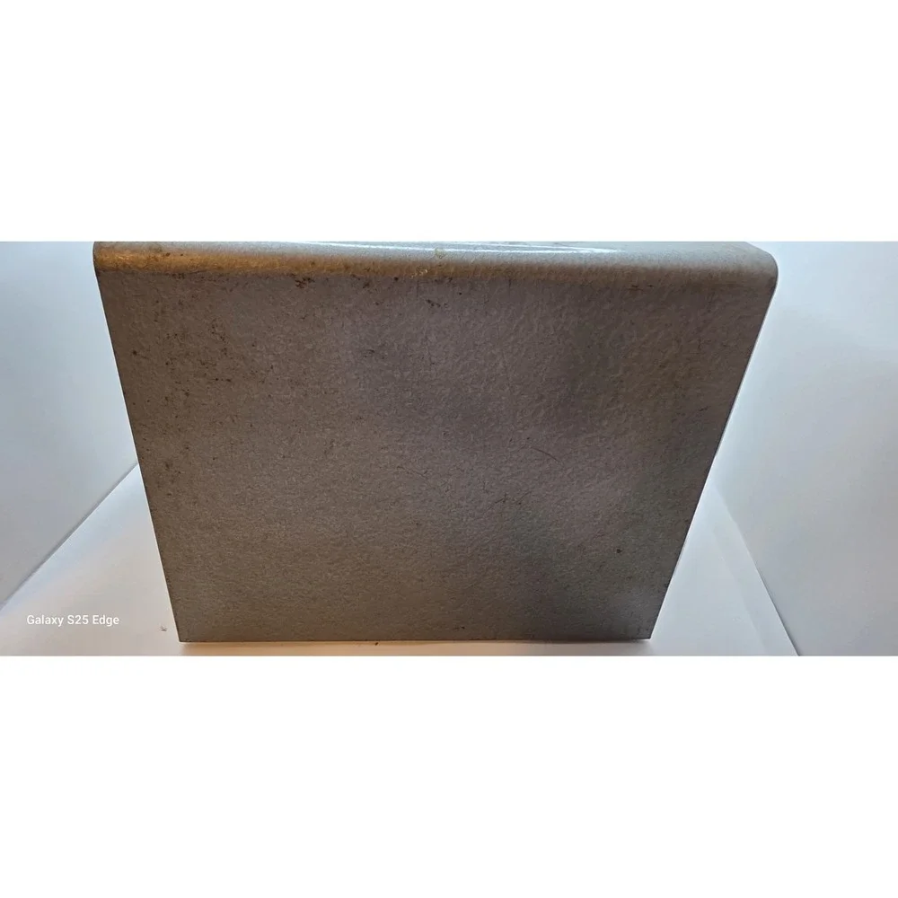 Vintage Brumberger Metal Slide Storage Case Gray Hammered Finish 3-Shelf Box